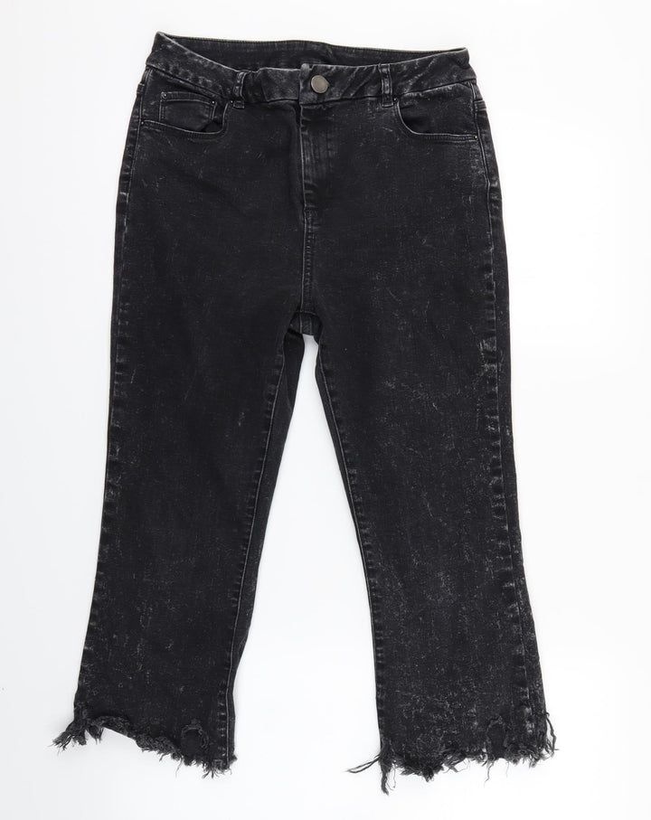 ASOS Womens Black Straight Jeans Size 32 in L20 in