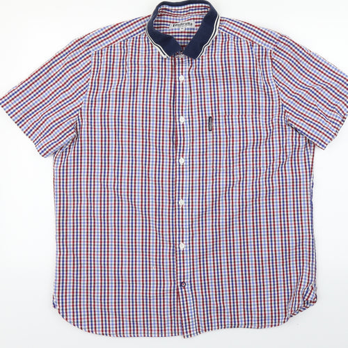 Lambretta Mens Black Check   Polo Size XL