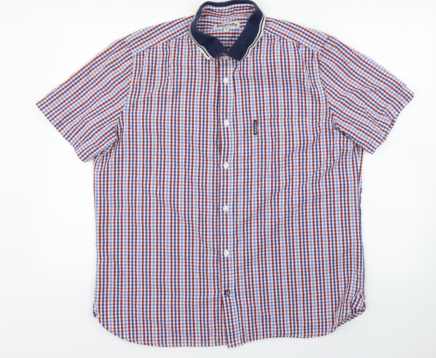 Lambretta Mens Black Check   Polo Size XL