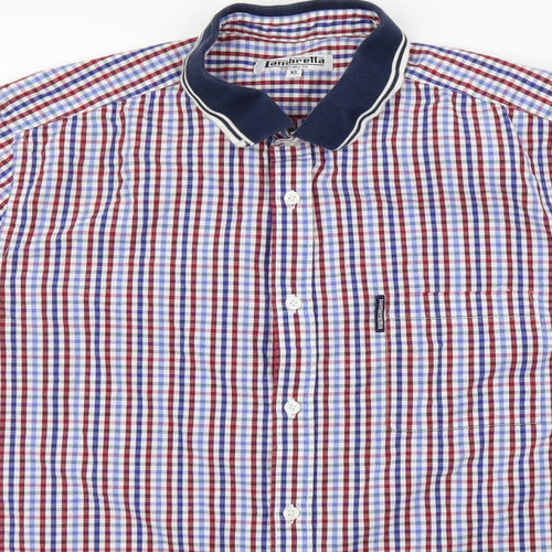 Lambretta Mens Black Check   Polo Size XL