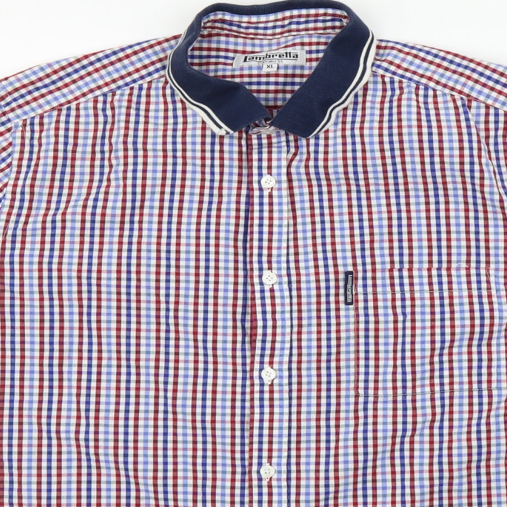 Lambretta Mens Black Check   Polo Size XL