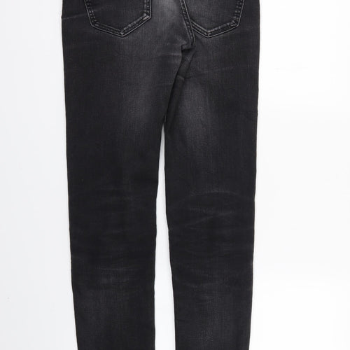 Unique Womens Black  Denim Skinny Jeans Size 12 L30 in