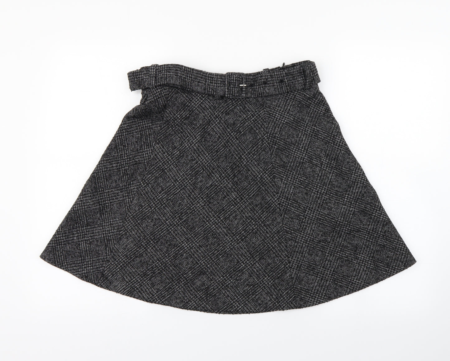 Zara Womens Grey Paisley  A-Line Skirt Size M