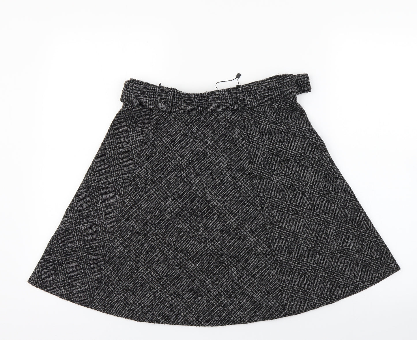 Zara Womens Grey Paisley  A-Line Skirt Size M