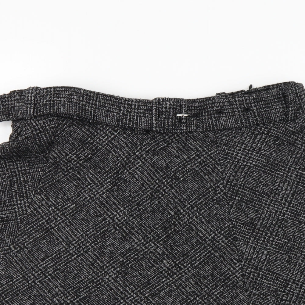Zara Womens Grey Paisley  A-Line Skirt Size M