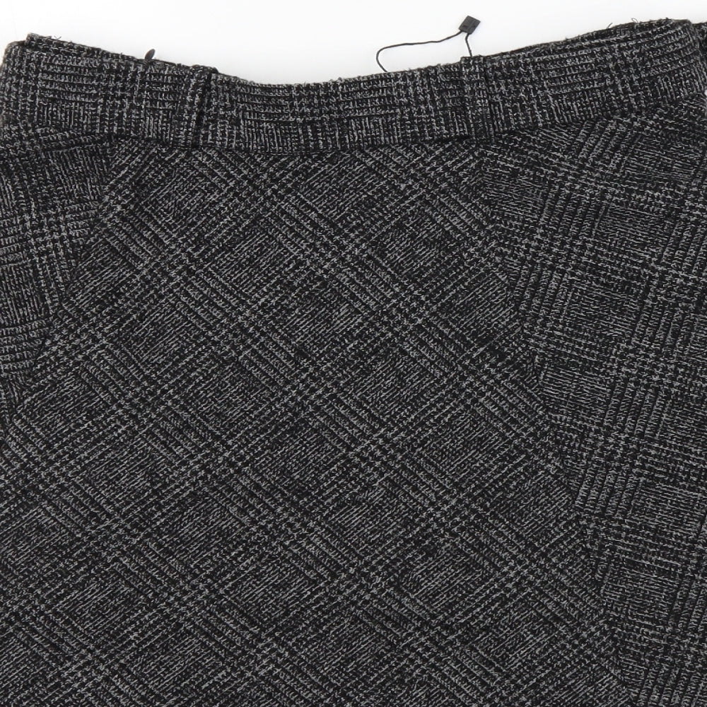 Zara Womens Grey Paisley  A-Line Skirt Size M