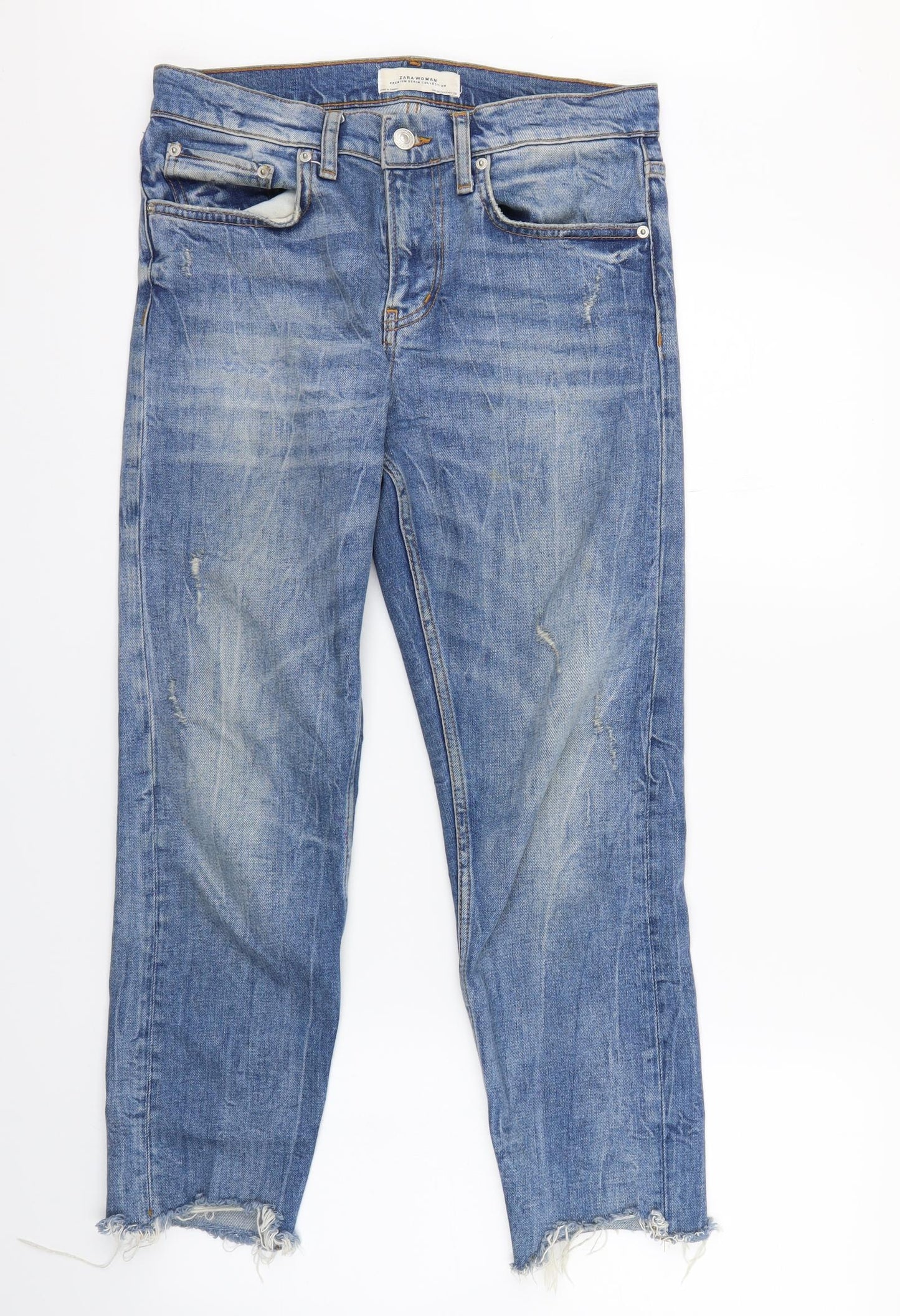 Zara Womens Blue  Denim Skinny Jeans Size 10 L25 in