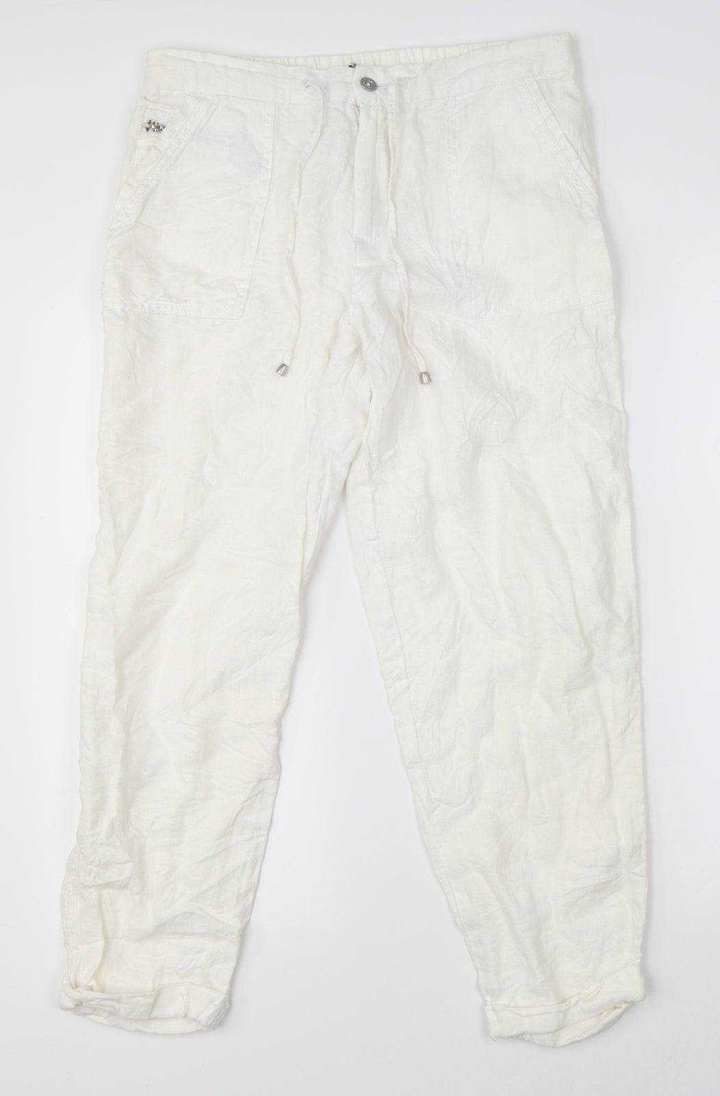 George Womens White   Trousers  Size 12 L23 in