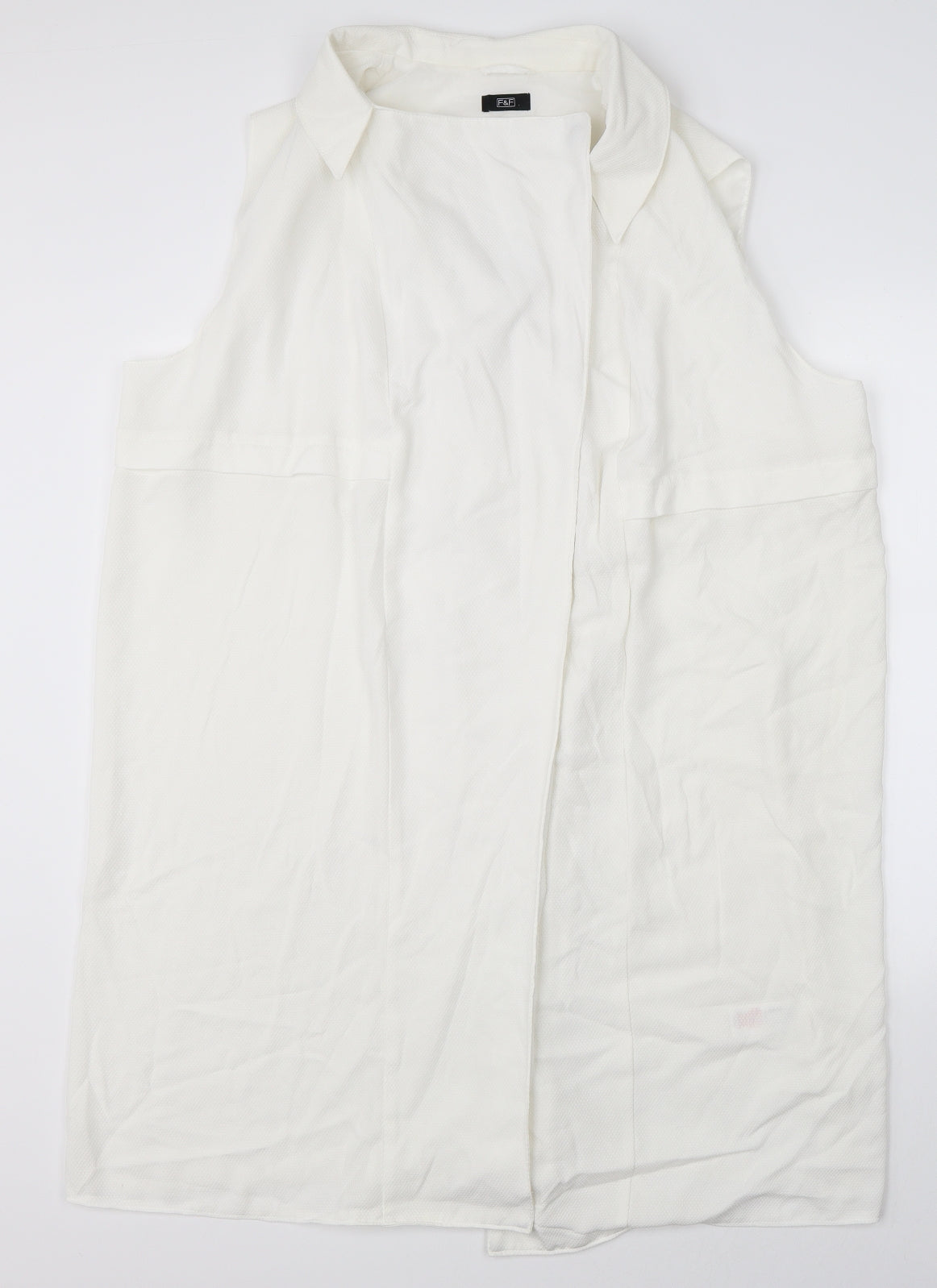 F&F Womens White   Jacket Coatigan Size 22