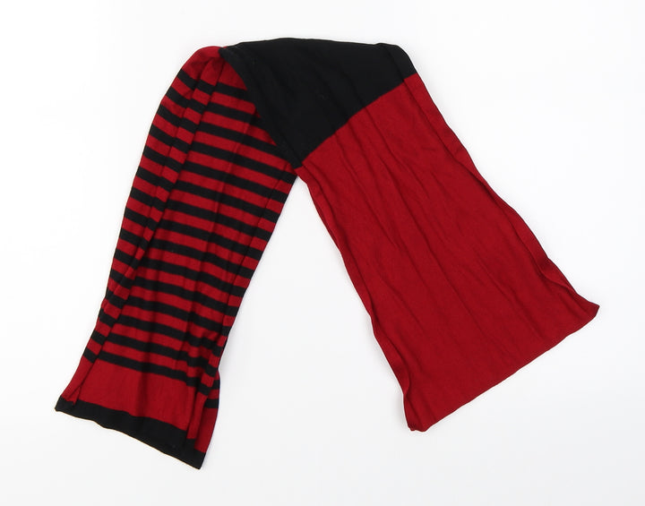 Preworn Mens Red Striped Scarf One Size