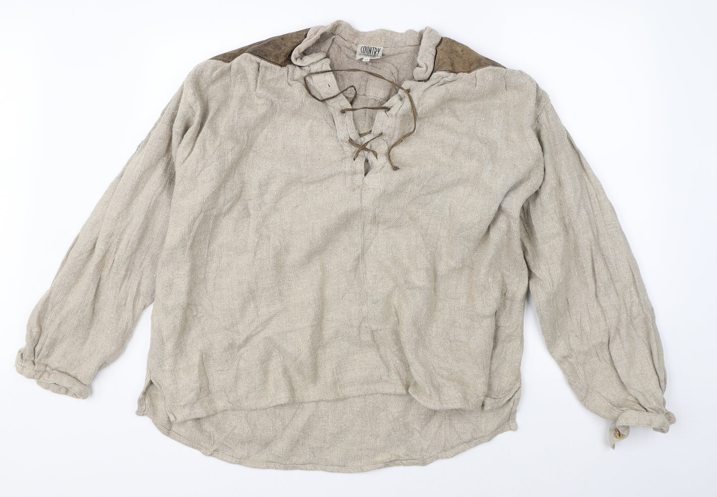 Couuntry Mens Beige   Pullover Jumper Size L