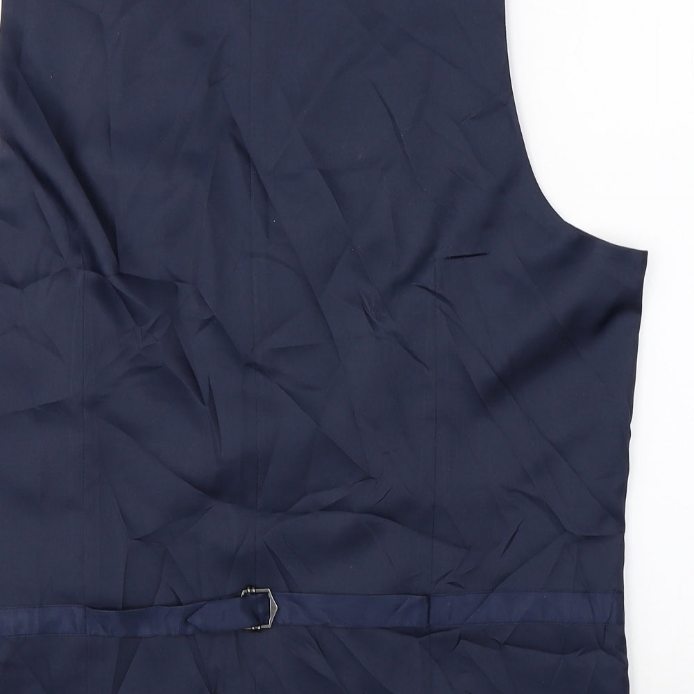 Marks & Spencer Mens Blue   Jacket Suit Waistcoat Size L