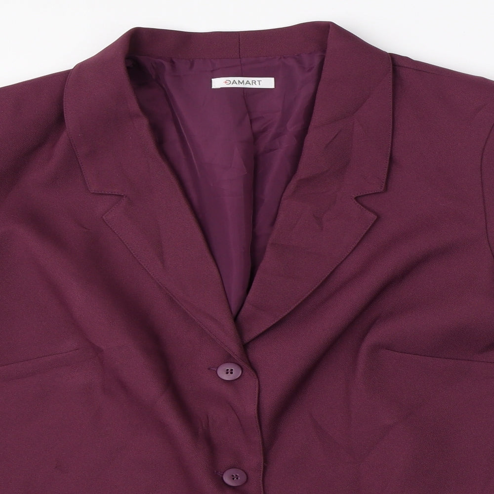 Damart Womens Purple   Jacket Suit Jacket Size 18