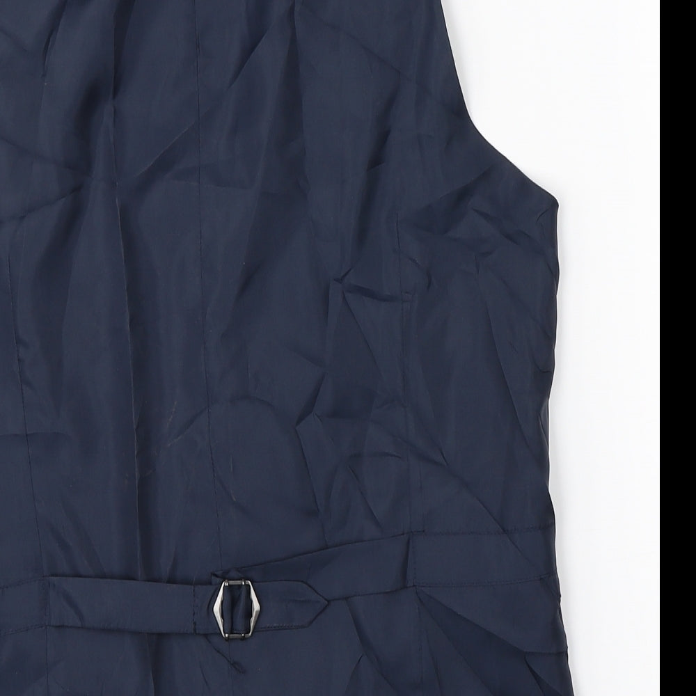 Marks & Spencer Mens Blue   Jacket Suit Waistcoat Size S