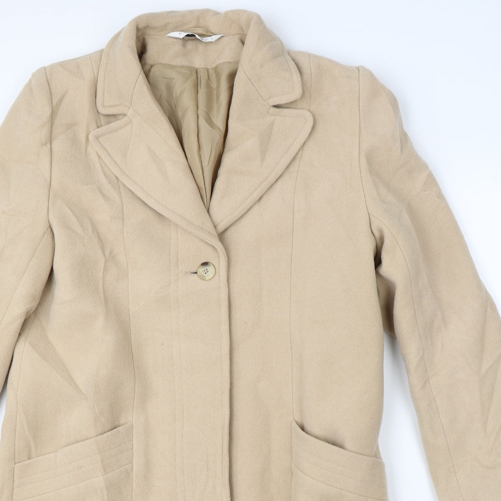 Modern Classics Womens Beige   Overcoat Coat Size 12