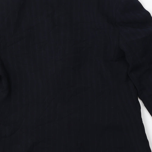 Zona Womens Black Striped  Jacket Blazer Size 10