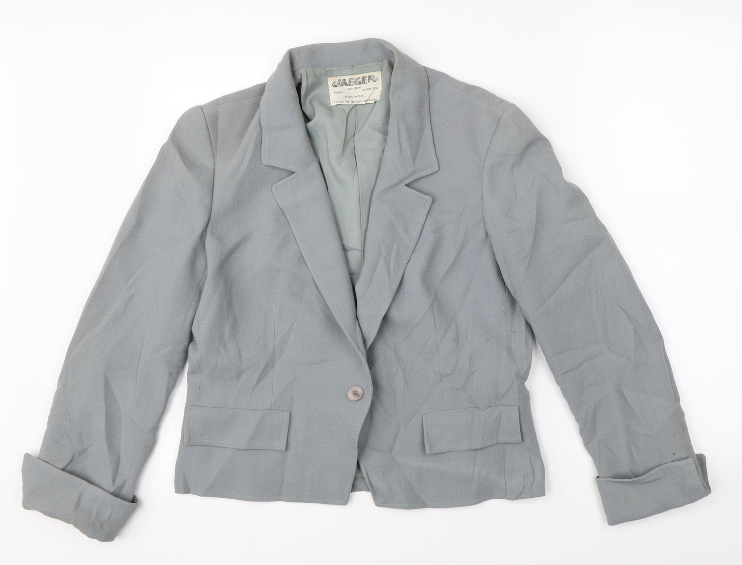 Jaeger Womens Blue   Jacket Blazer Size 14