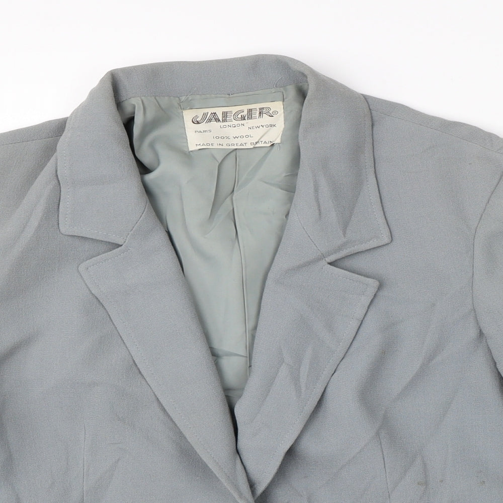 Jaeger Womens Blue   Jacket Blazer Size 14