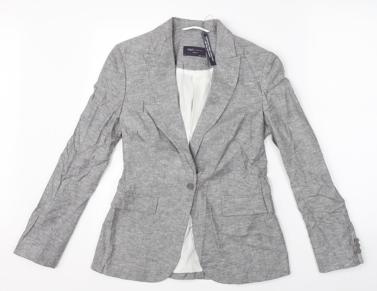 Marks & Spencer Womens Grey   Jacket Blazer Size 6