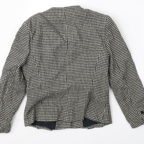 Jenni Barnes Womens Multicoloured Houndstooth  Jacket Blazer Size 12
