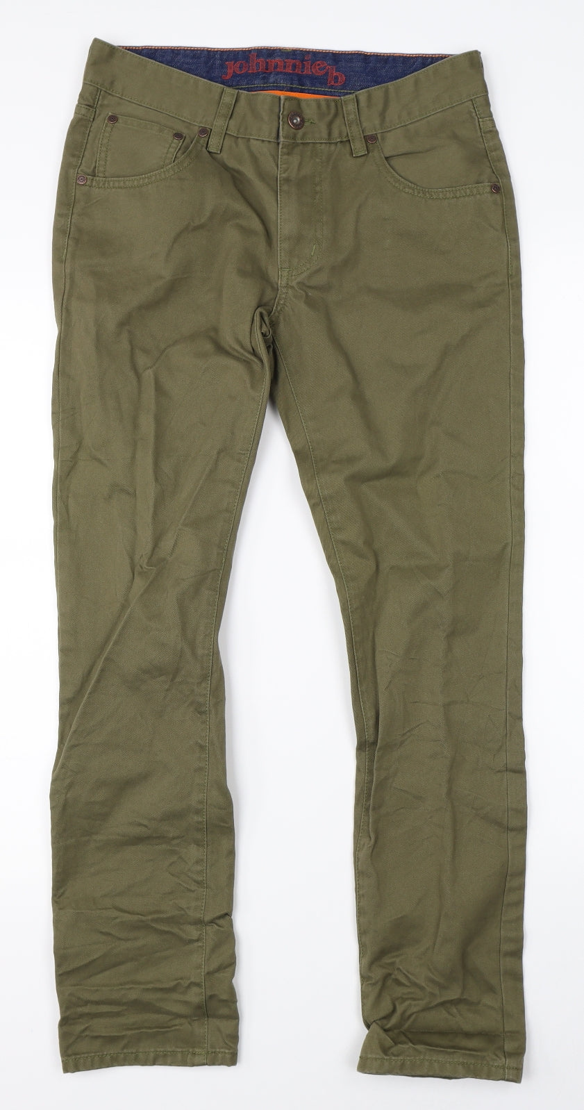 Johnnie B Mens Green   Straight Jeans Size 28 L28 in