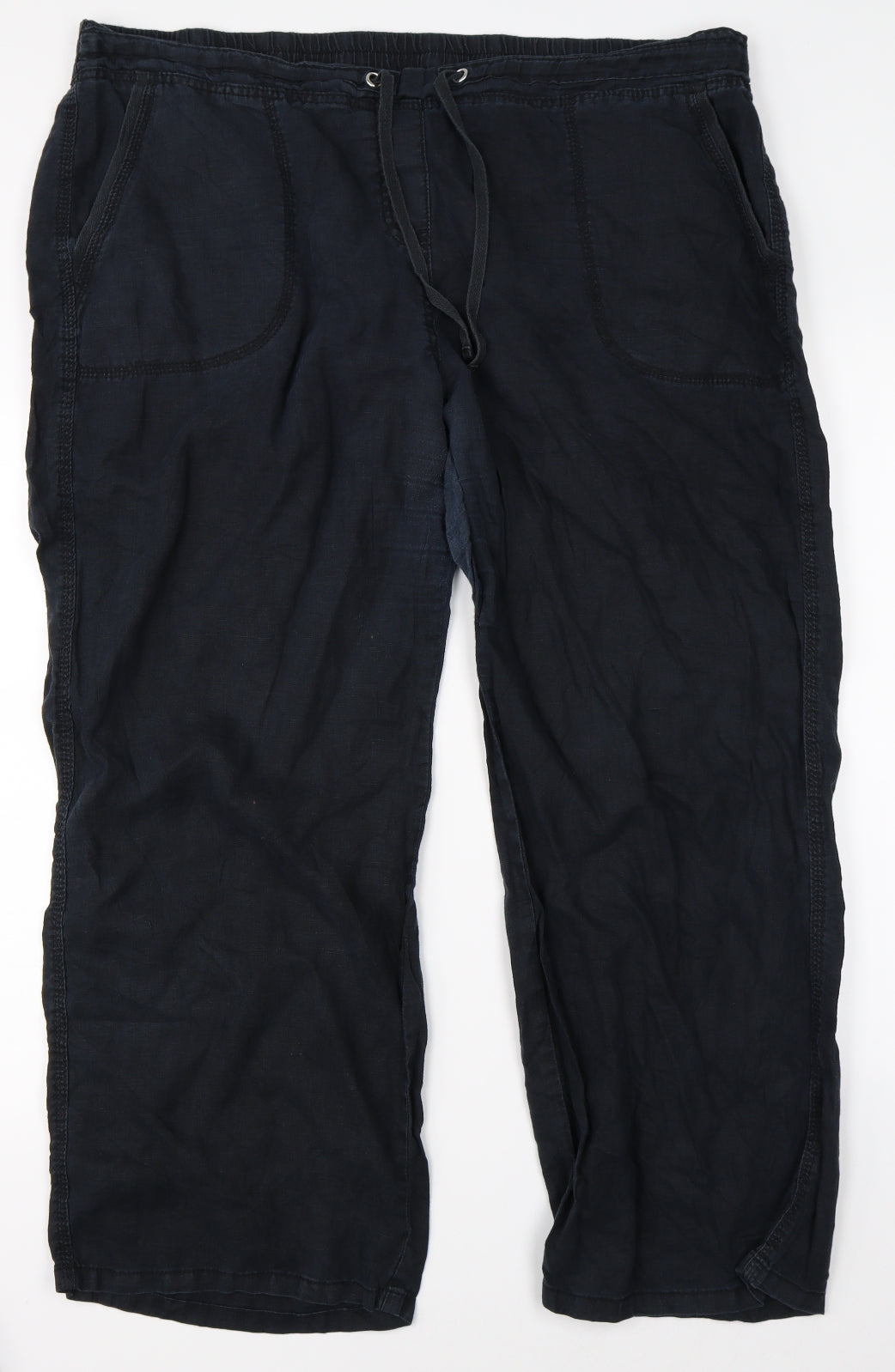 Marks & Spence Womens Blue   Trousers  Size 20 L26 in