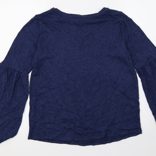 George Womens Blue  Jersey Basic T-Shirt Size 10