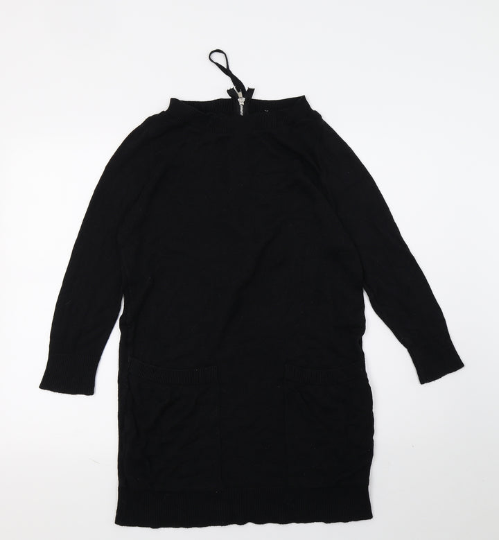 Topshop Womens Black Knit Pullover Jumper Size 8