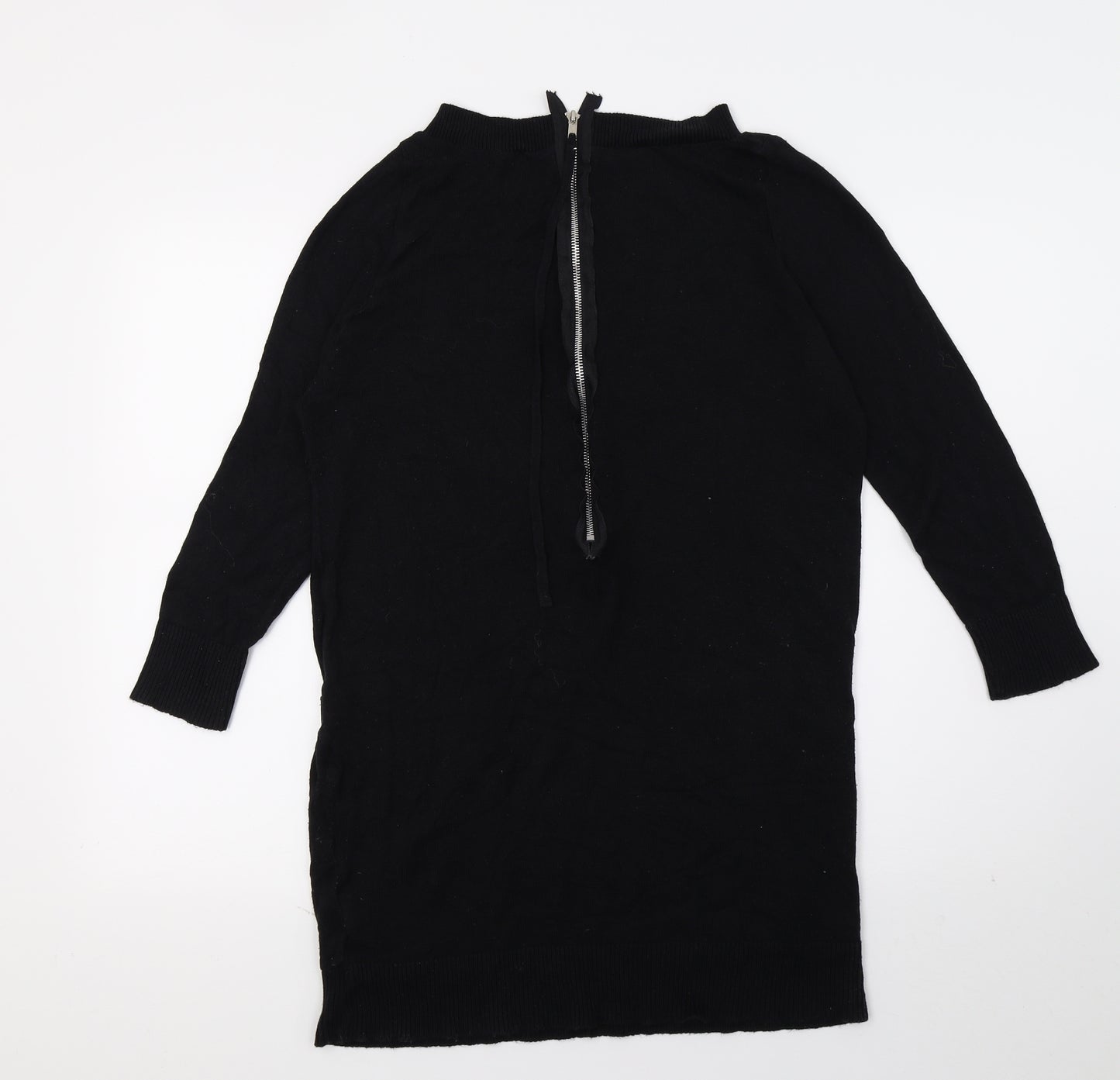 Topshop Womens Black  Knit Pullover Jumper Size 8