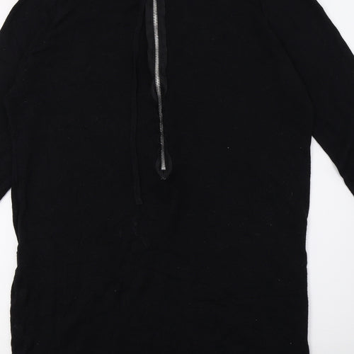 Topshop Womens Black  Knit Pullover Jumper Size 8