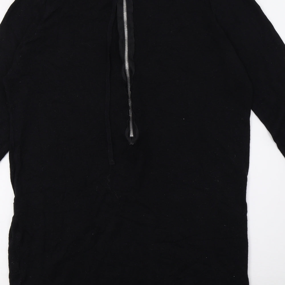 Topshop Womens Black  Knit Pullover Jumper Size 8