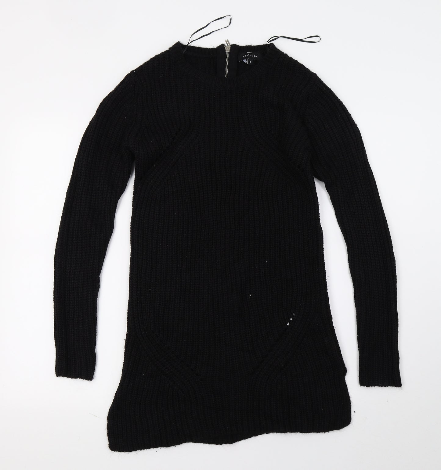 New Look Womens Black  Knit Pencil Dress  Size 8