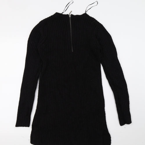 New Look Womens Black  Knit Pencil Dress  Size 8