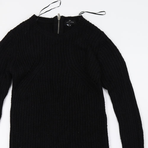 New Look Womens Black  Knit Pencil Dress  Size 8