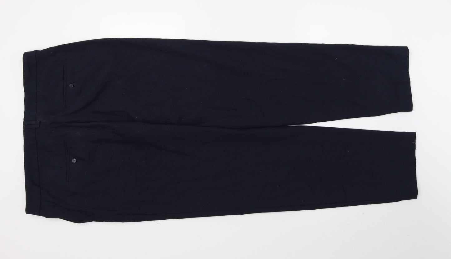 M&S Womens Blue   Trousers  Size 14 L31 in