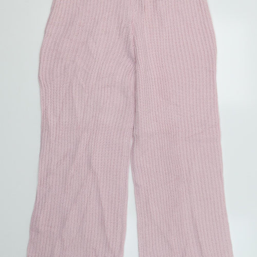 Boohoo Womens Pink  Knit Jogger Trousers Size S L29 in