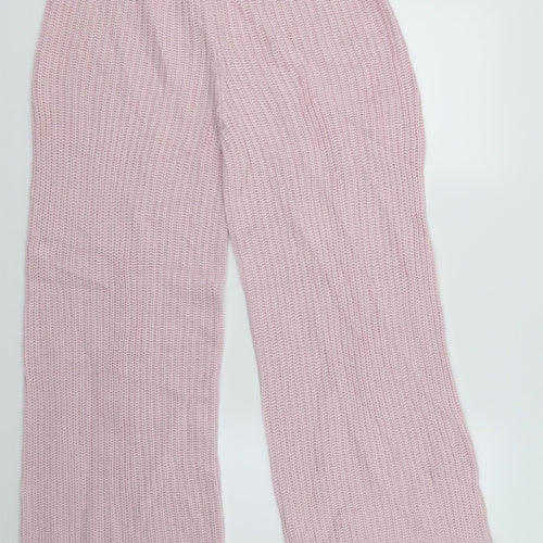 Boohoo Womens Pink  Knit Jogger Trousers Size S L29 in