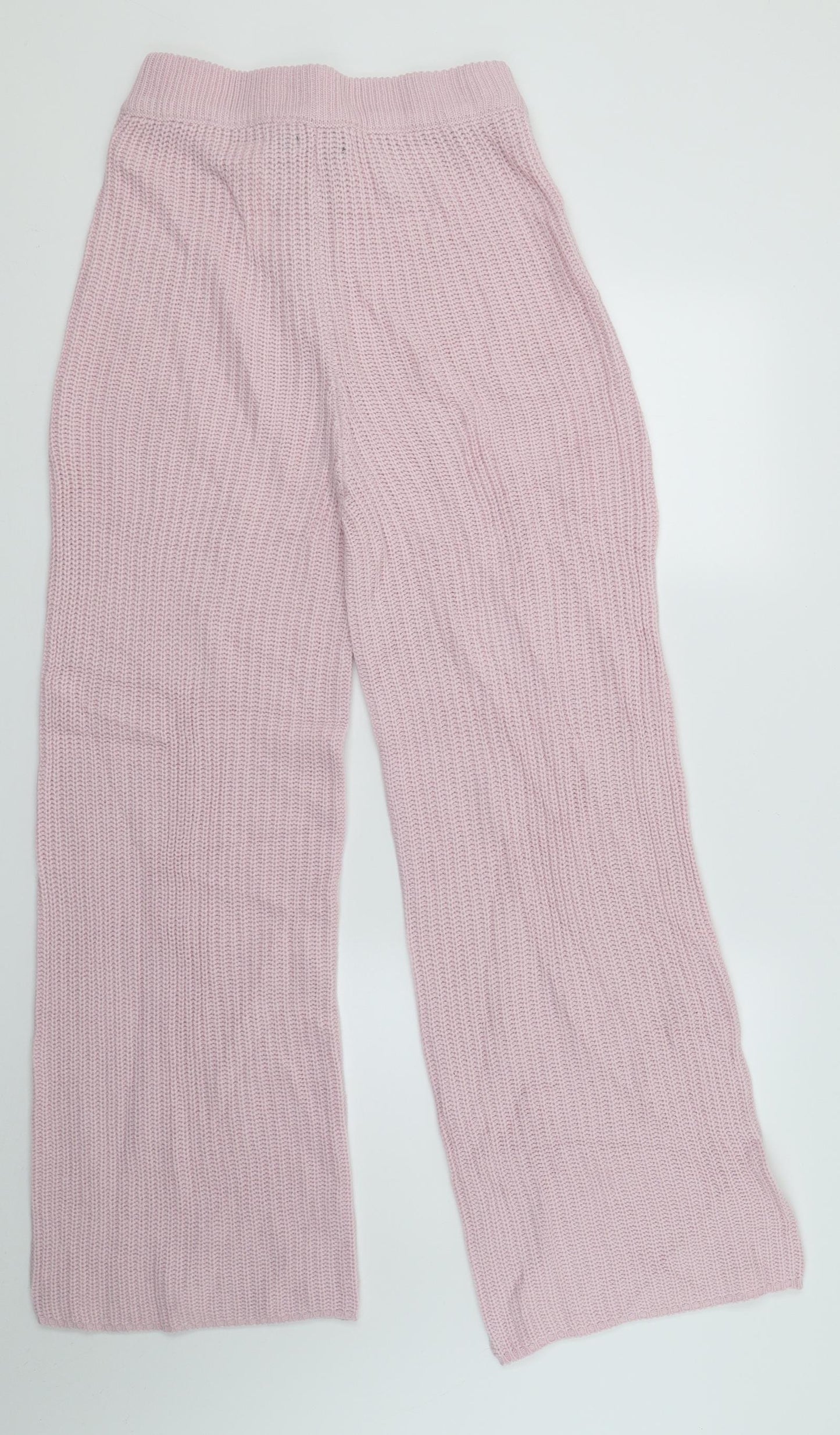 Boohoo Womens Pink  Knit Jogger Trousers Size S L29 in