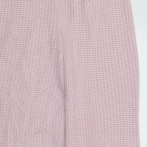 Boohoo Womens Pink  Knit Jogger Trousers Size S L29 in
