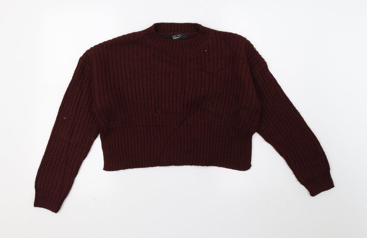New Look Girls Purple  Knit Pullover Jumper Size 12-13 Years