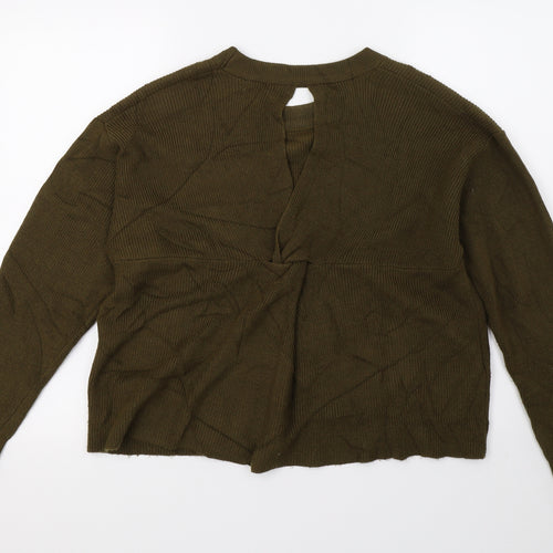 MNG Womens Green  Knit Pullover Jumper Size 8