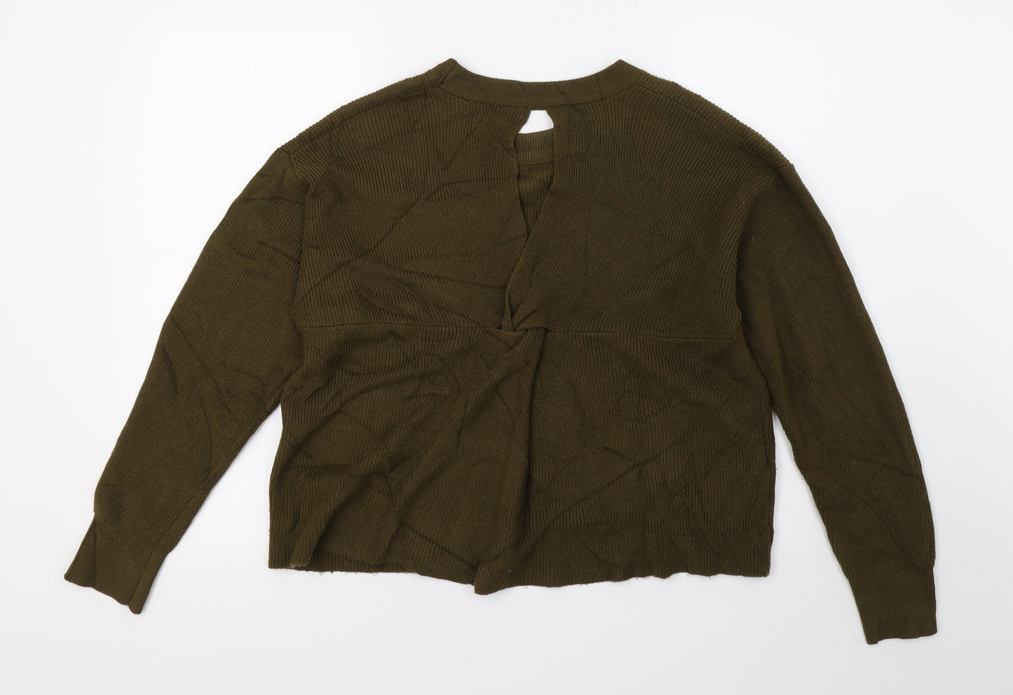 MNG Womens Green  Knit Pullover Jumper Size 8