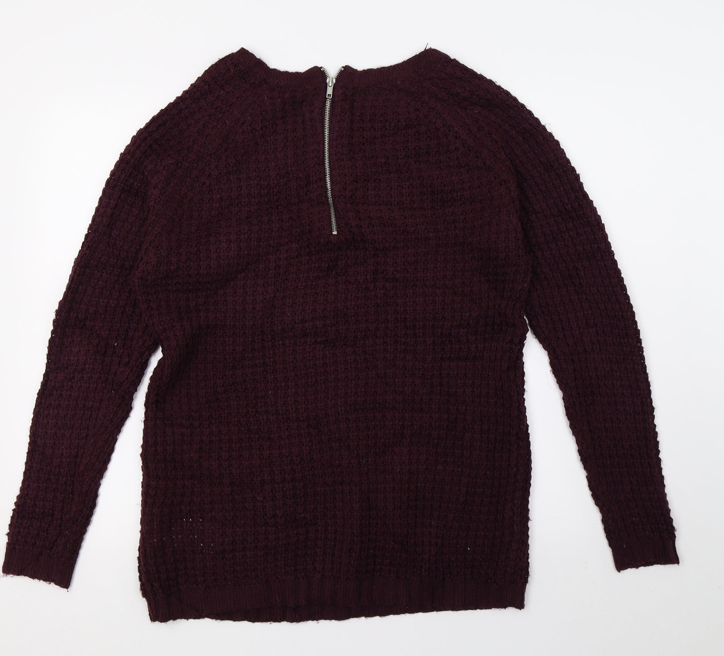 Heart & Soul Womens Purple  Knit Pullover Jumper Size 12