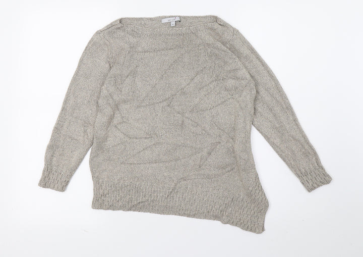 Per Una Womens Beige Knit Pullover Jumper Size 10