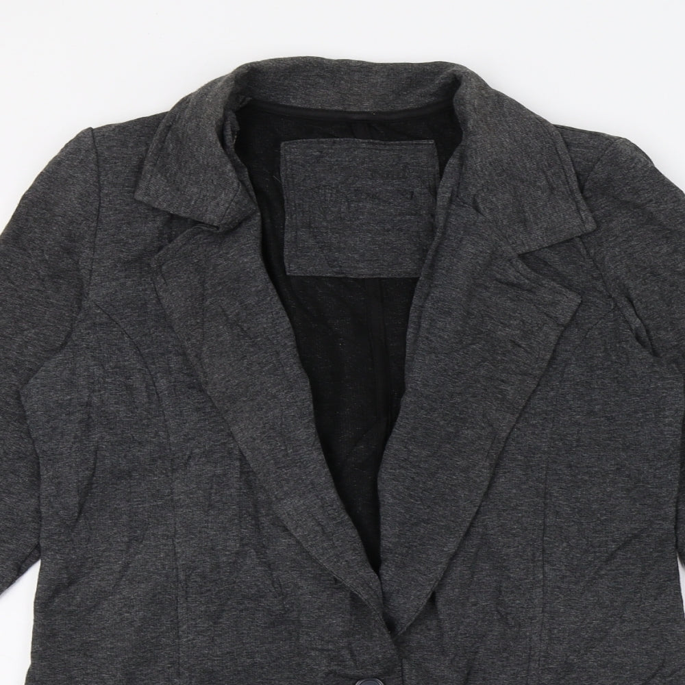 DenimCo Womens Grey  Jersey Cardigan Jumper Size 10