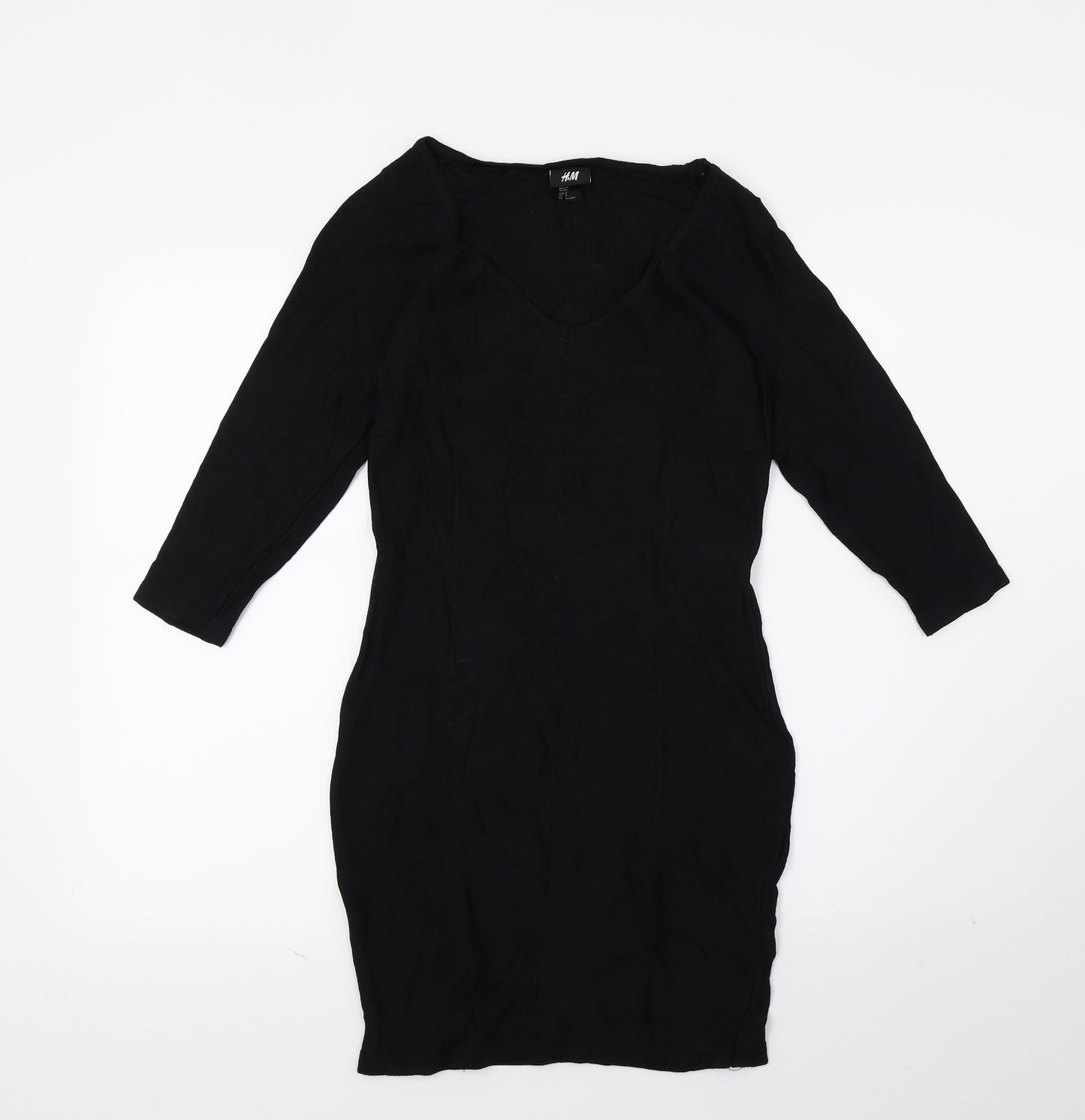 H&M Womens Black   Pencil Dress  Size 8