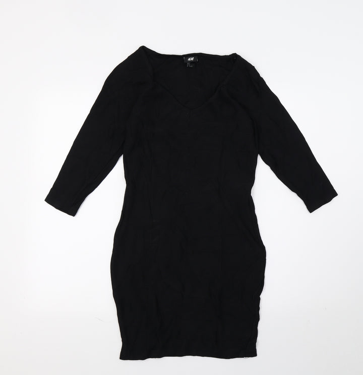 H&M Womens Black   Pencil Dress  Size 8