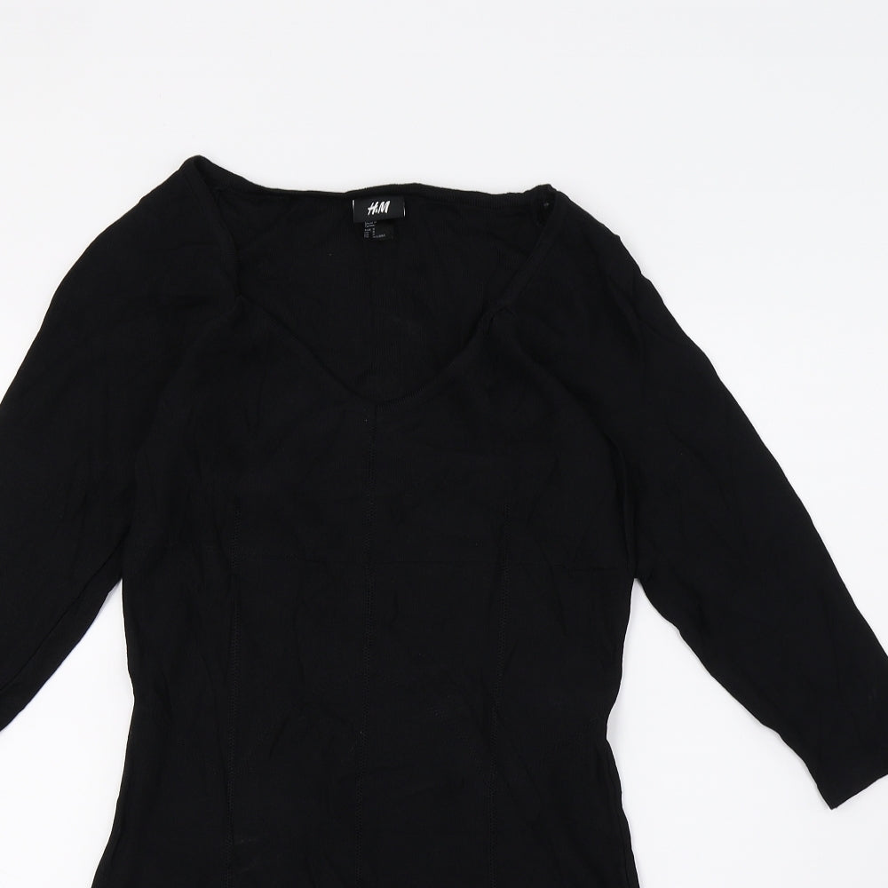 H&M Womens Black   Pencil Dress  Size 8