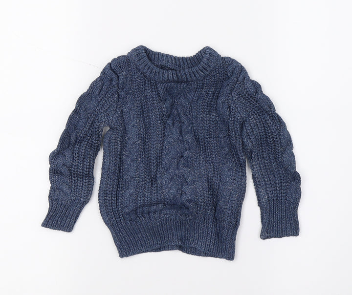 Gap Boys Blue Knit Pullover Jumper Size 2 Years