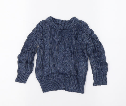 Gap Boys Blue  Knit Pullover Jumper Size 2 Years